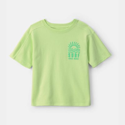 Boys Surf French Terry Graphic Tee - Green