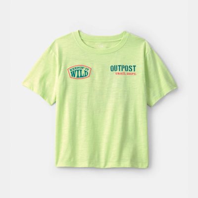 Boys 'Keepin' It Wild' Frog Graphic Tee - Green