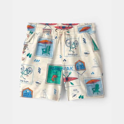 Boys Camp Shorts - Cream