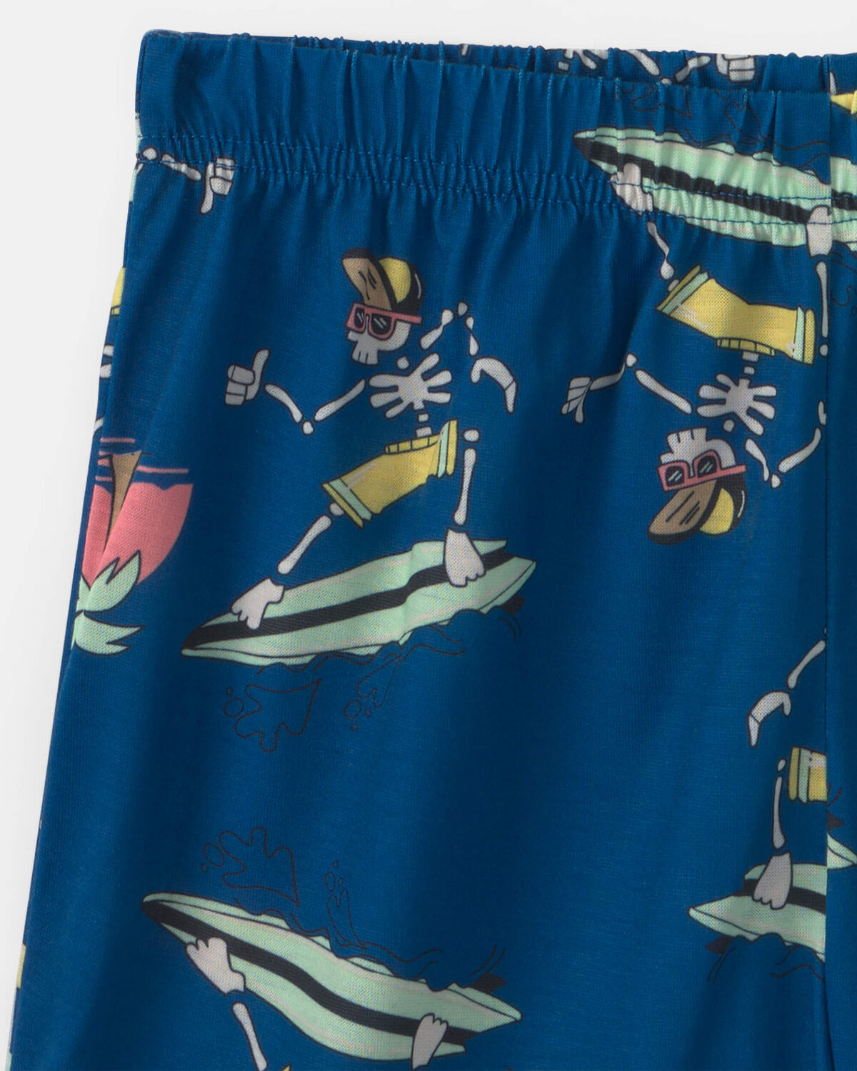 Boys 2-Piece Skeleton Surfer Short-Sleeve Pajama Set - Image 3