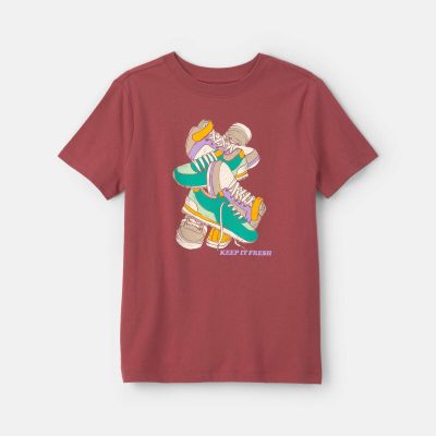 Boys Sneaker Graphic Tee - Red