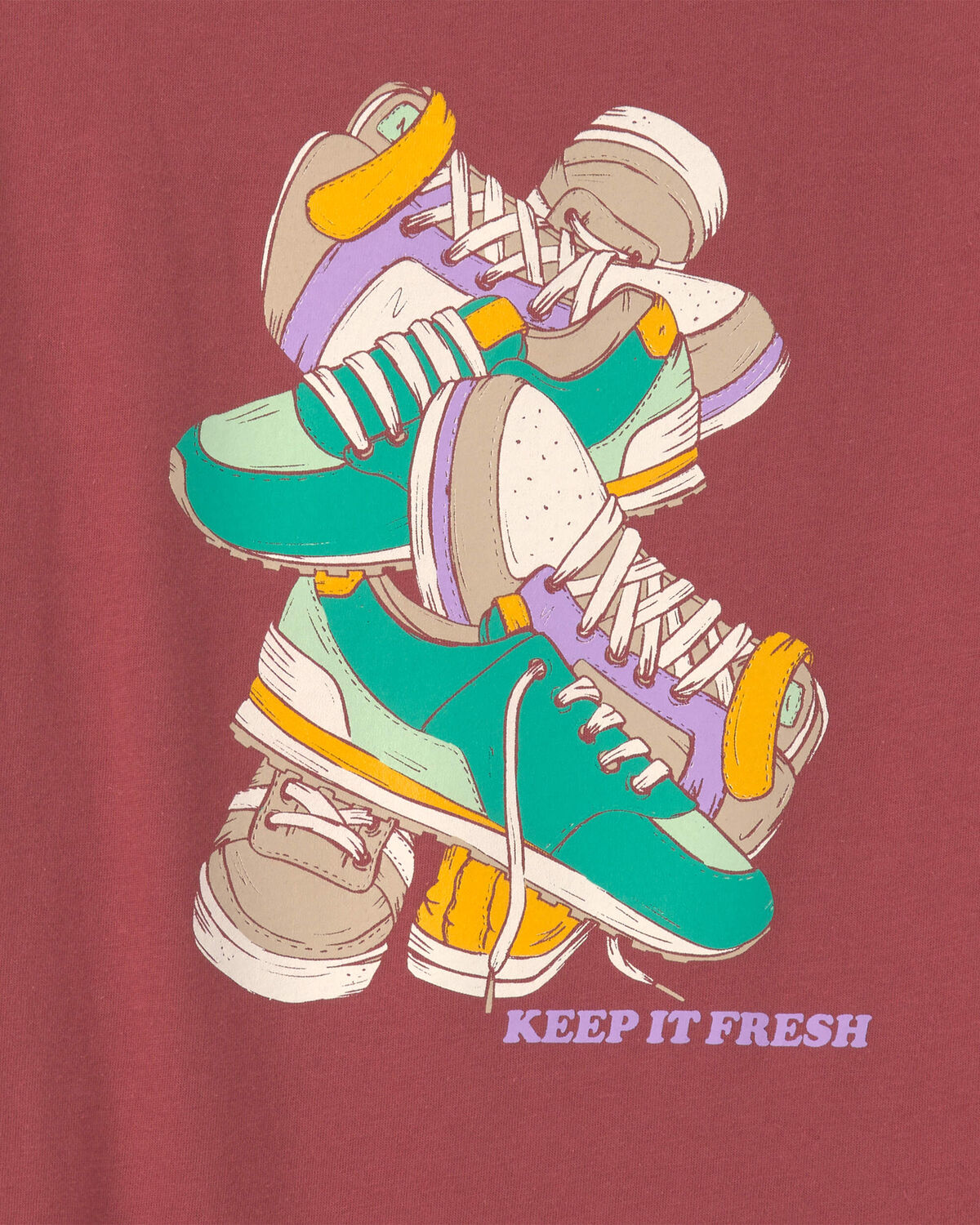 Boys Sneaker Graphic Tee - Red - Image 2