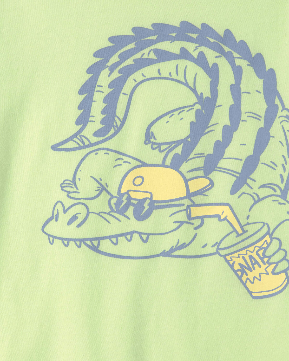 Boys Alligator Graphic Tee - Green - Image 2