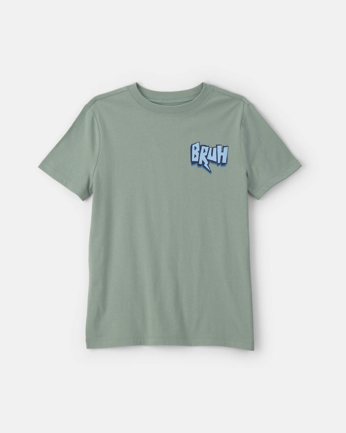 Boys 'Bruh' Graphic Tee - Green