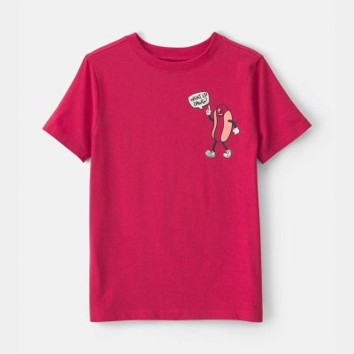 Boys Hot Dog Graphic Tee - Red