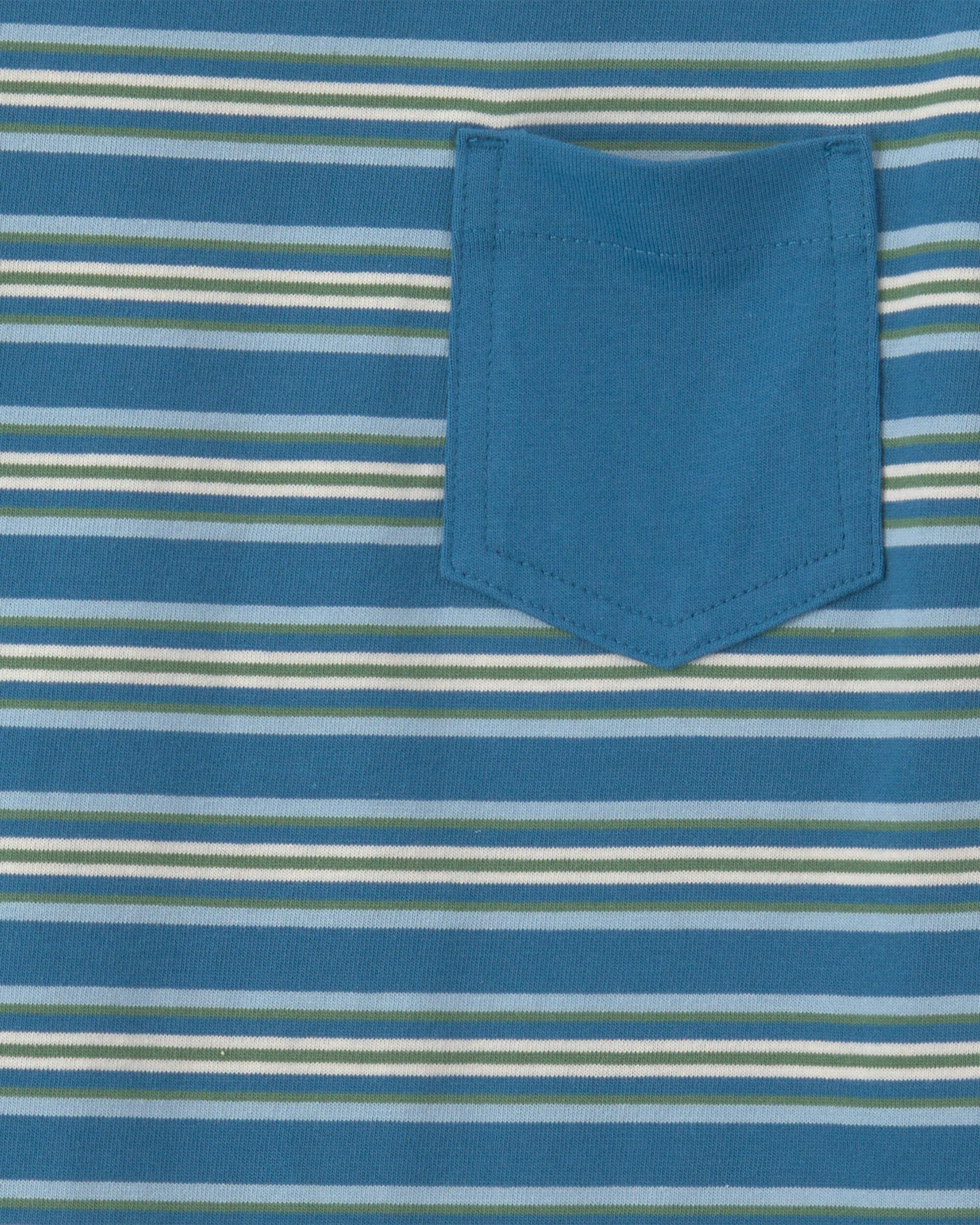 Boys Striped Short-Sleeve T-Shirt - Blue - Image 3
