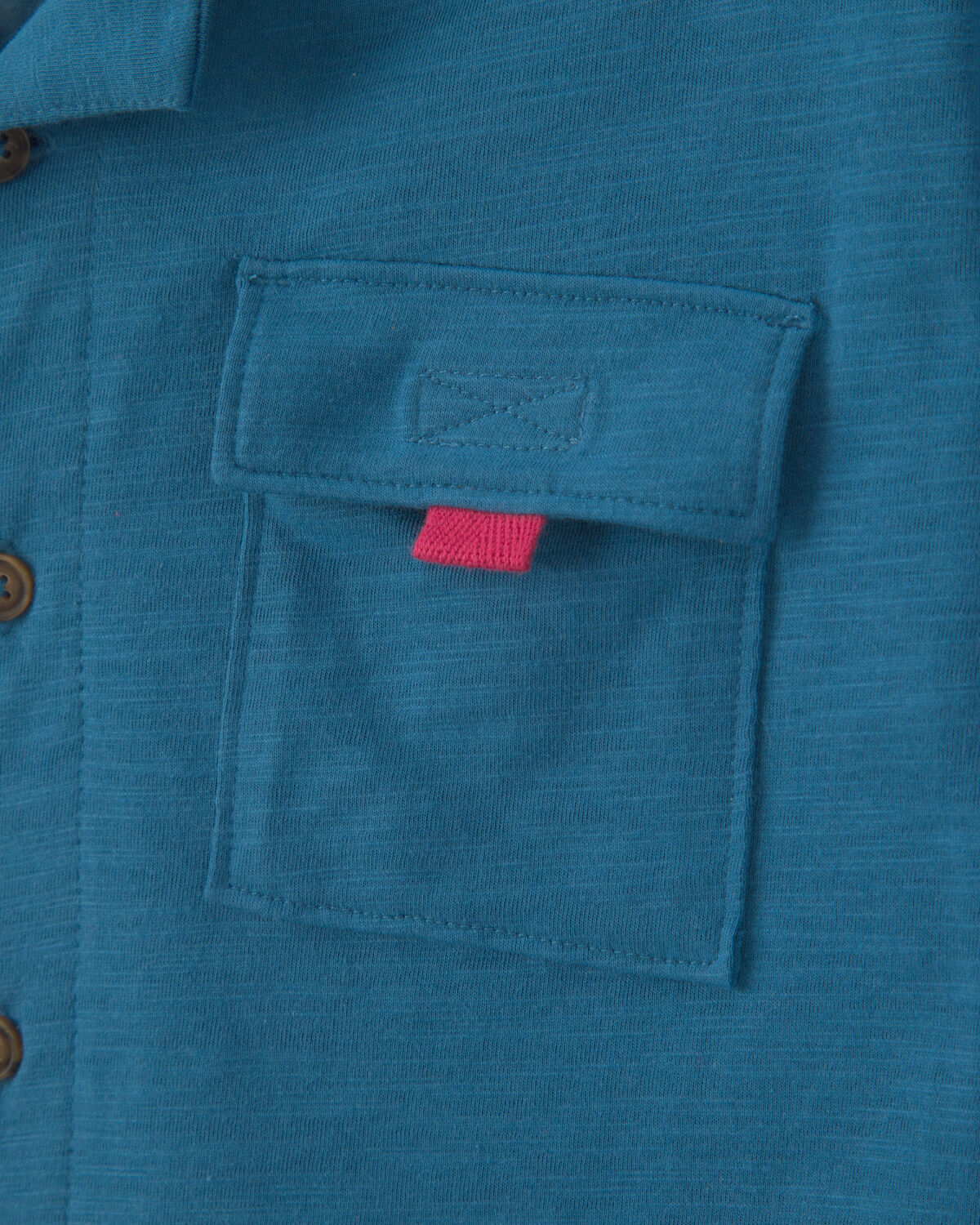 Boys Short-Sleeve Button-Down Shirt - Blue - Image 2