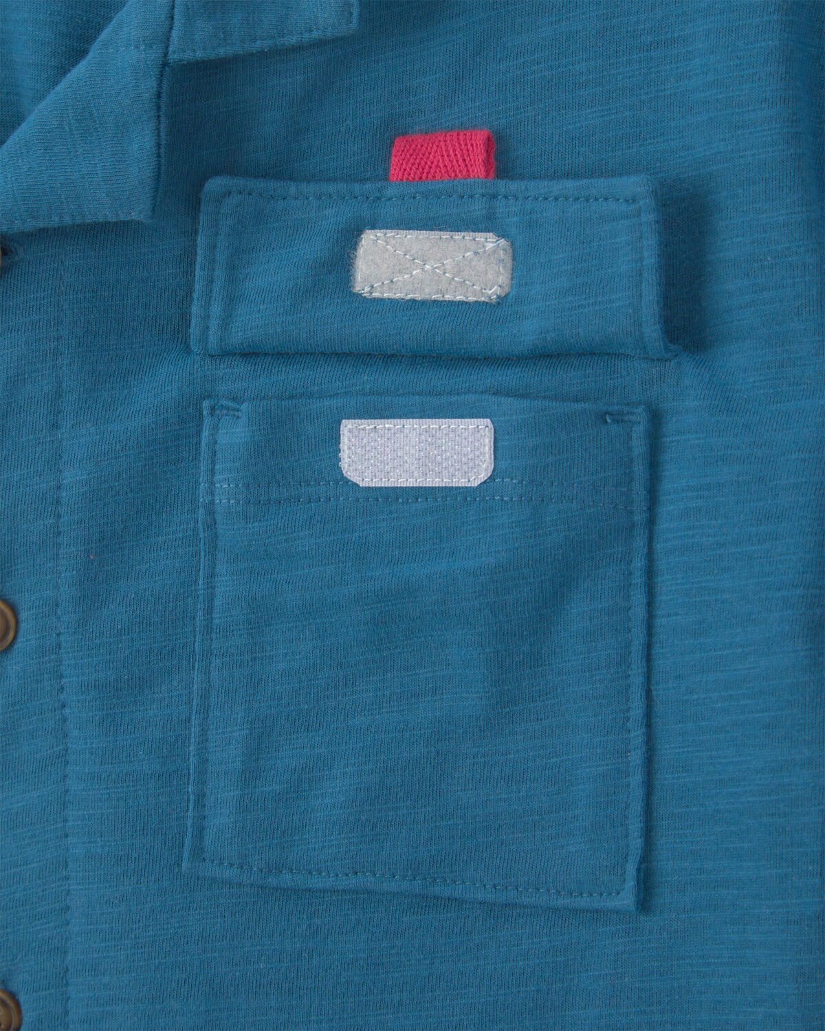 Boys Short-Sleeve Button-Down Shirt - Blue - Image 3