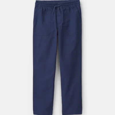 Boys Canvas Pull-On Pants - Navy