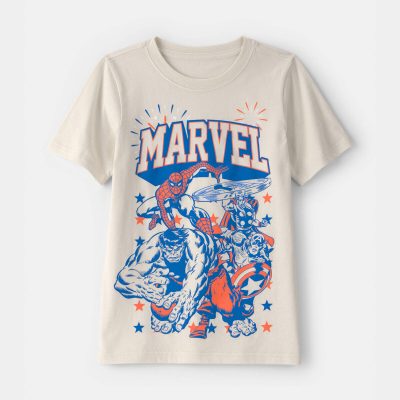 Boys ©Marvel Fourth Of July Graphic Tee - Cream