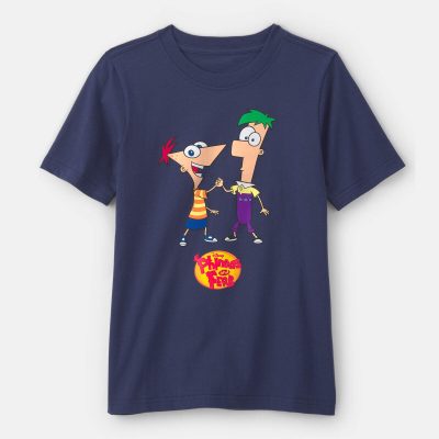 Kids Phineas and Ferb Graphic Tee - Navy Blue