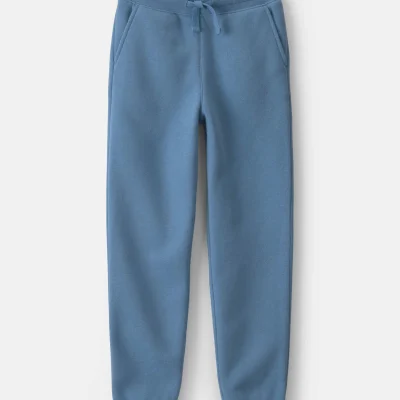 Boys Fleece Drawstring Knit Joggers - Blue