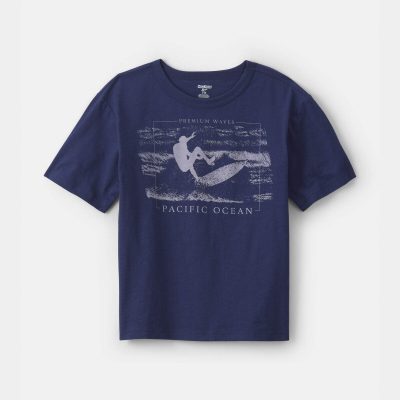 Boys Surfing Graphic Tee - Navy