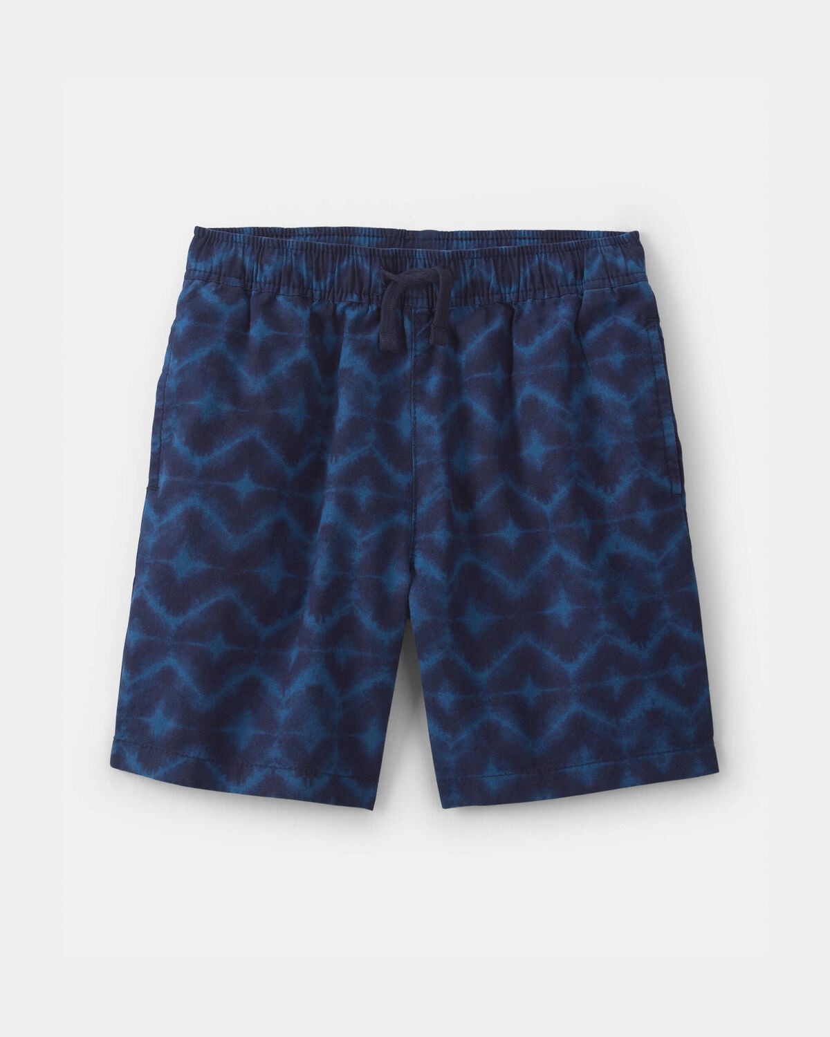 Boys Shibori Twill Cargo Shorts - Blue