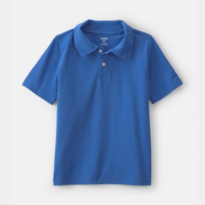 Boys Uniform Piqué Polo Shirt - Blue