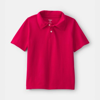 Boys Uniform Piqué Polo Shirt - Red