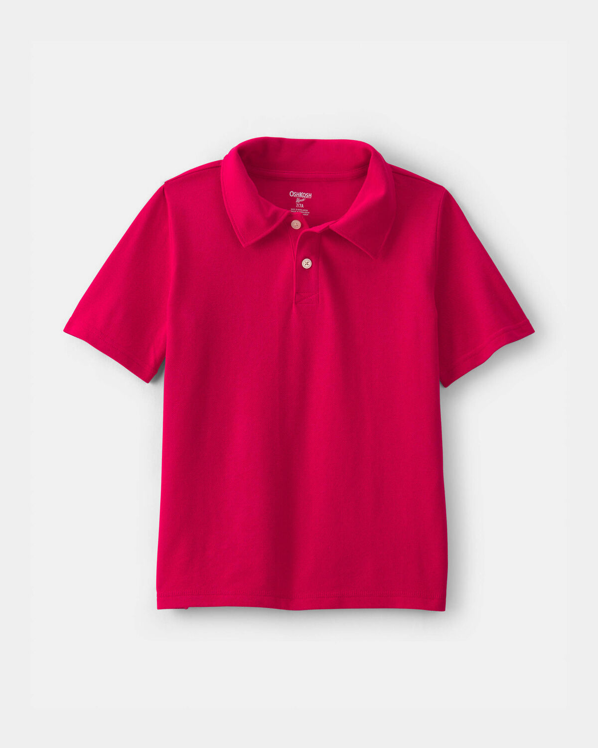 Boys Uniform Piqué Polo Shirt - Red