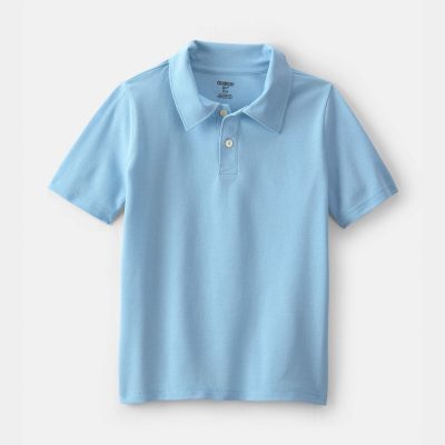 Boys Uniform Piqué Polo Shirt - Light Blue