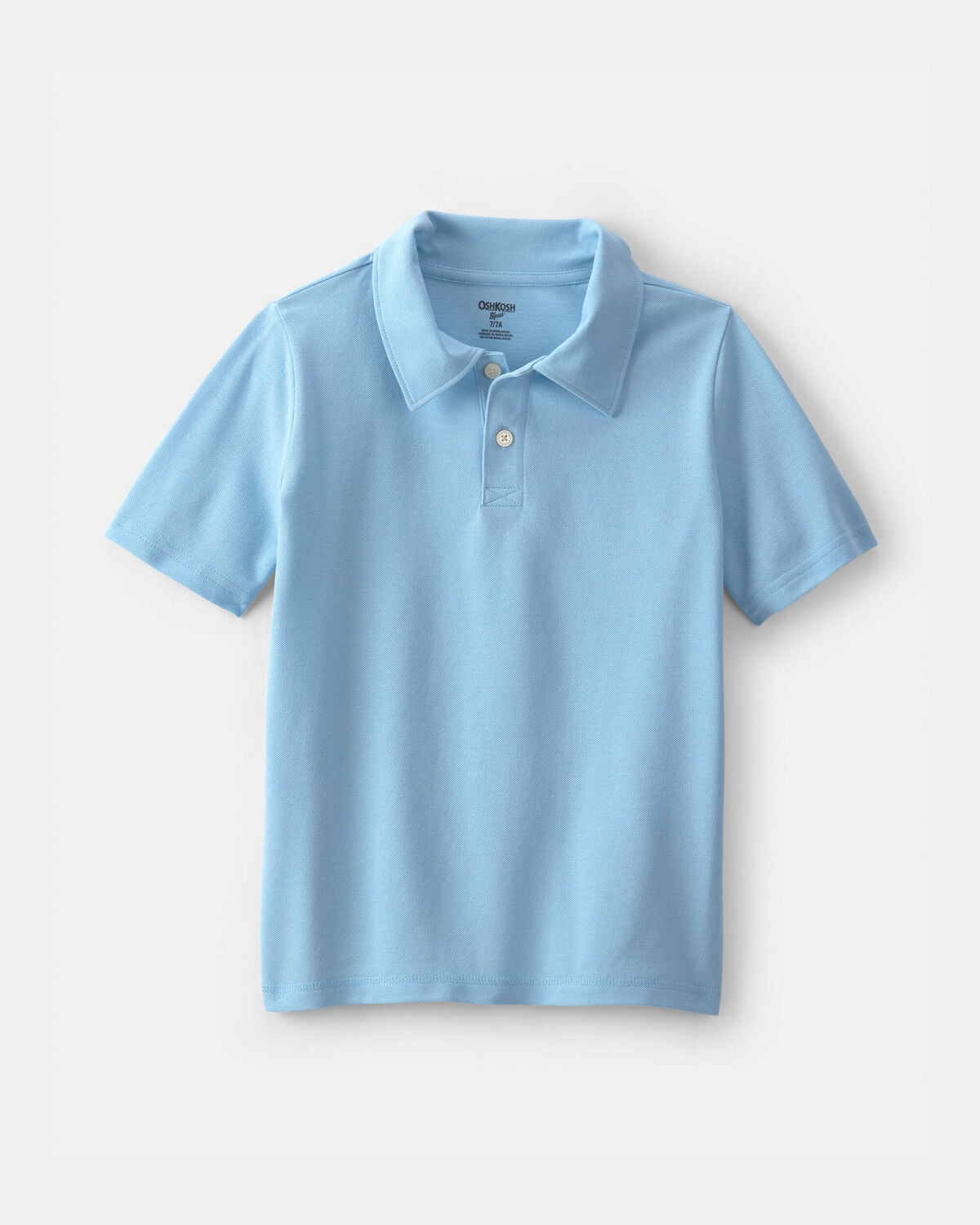 Boys Uniform Piqué Polo Shirt - Light Blue