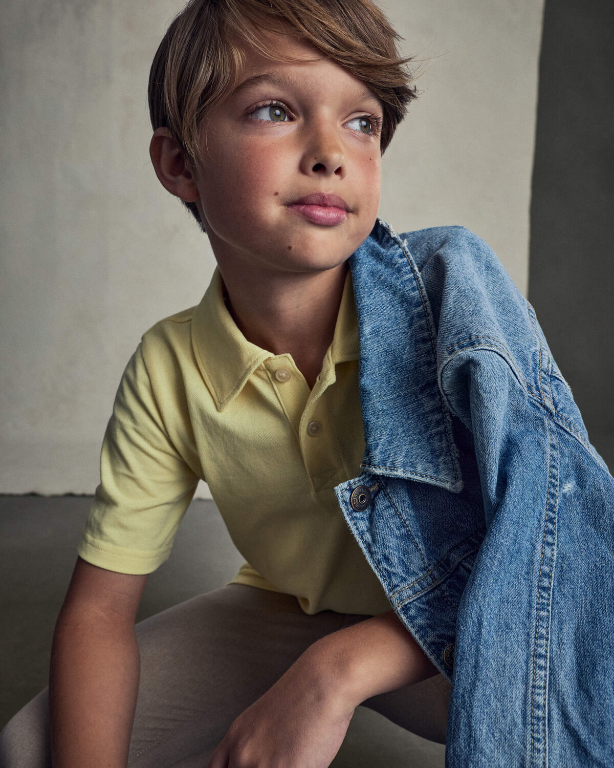 Boys Uniform Piqué Polo Shirt - Yellow - Image 3