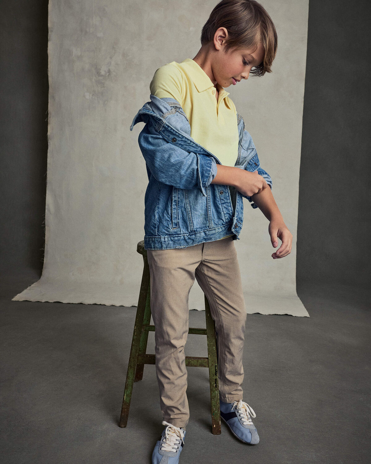 Boys Uniform Piqué Polo Shirt - Yellow - Image 4
