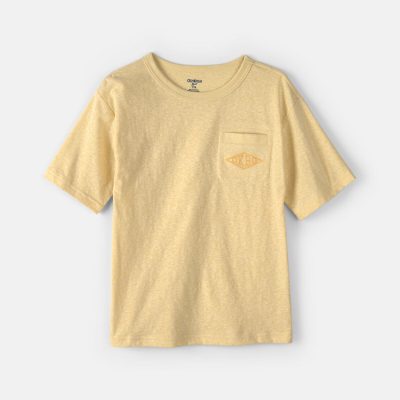 Kid OshKosh Logo Embroidered Pocket Graphic Tee - Yellow