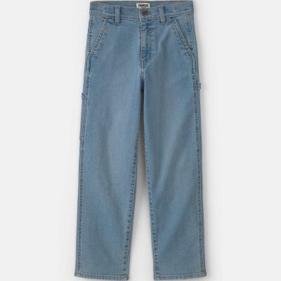 Boys Straight-Leg Jeans - Light Wash
