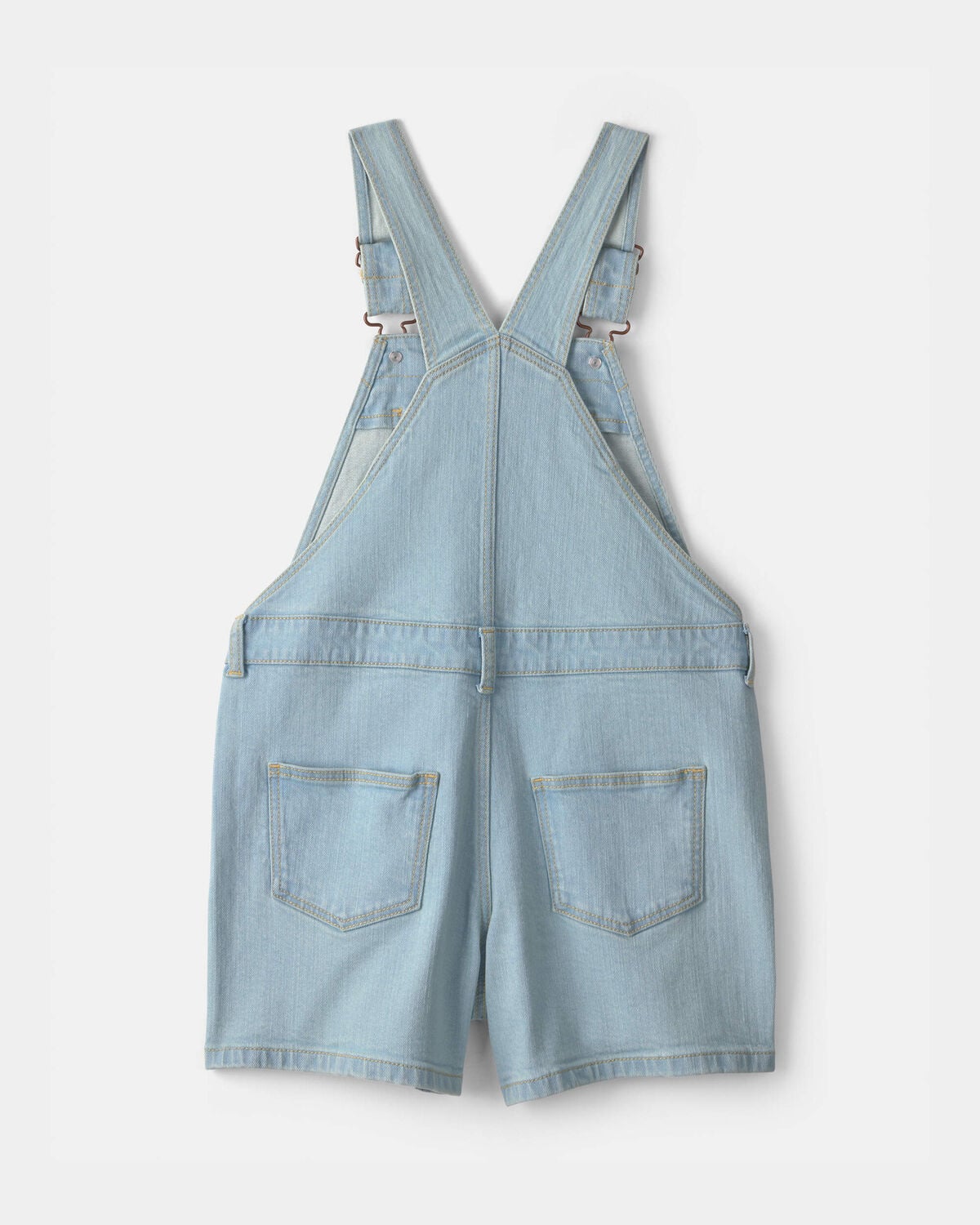 Girls Star Embellished Denim Shortall - Light Wash - Image 2