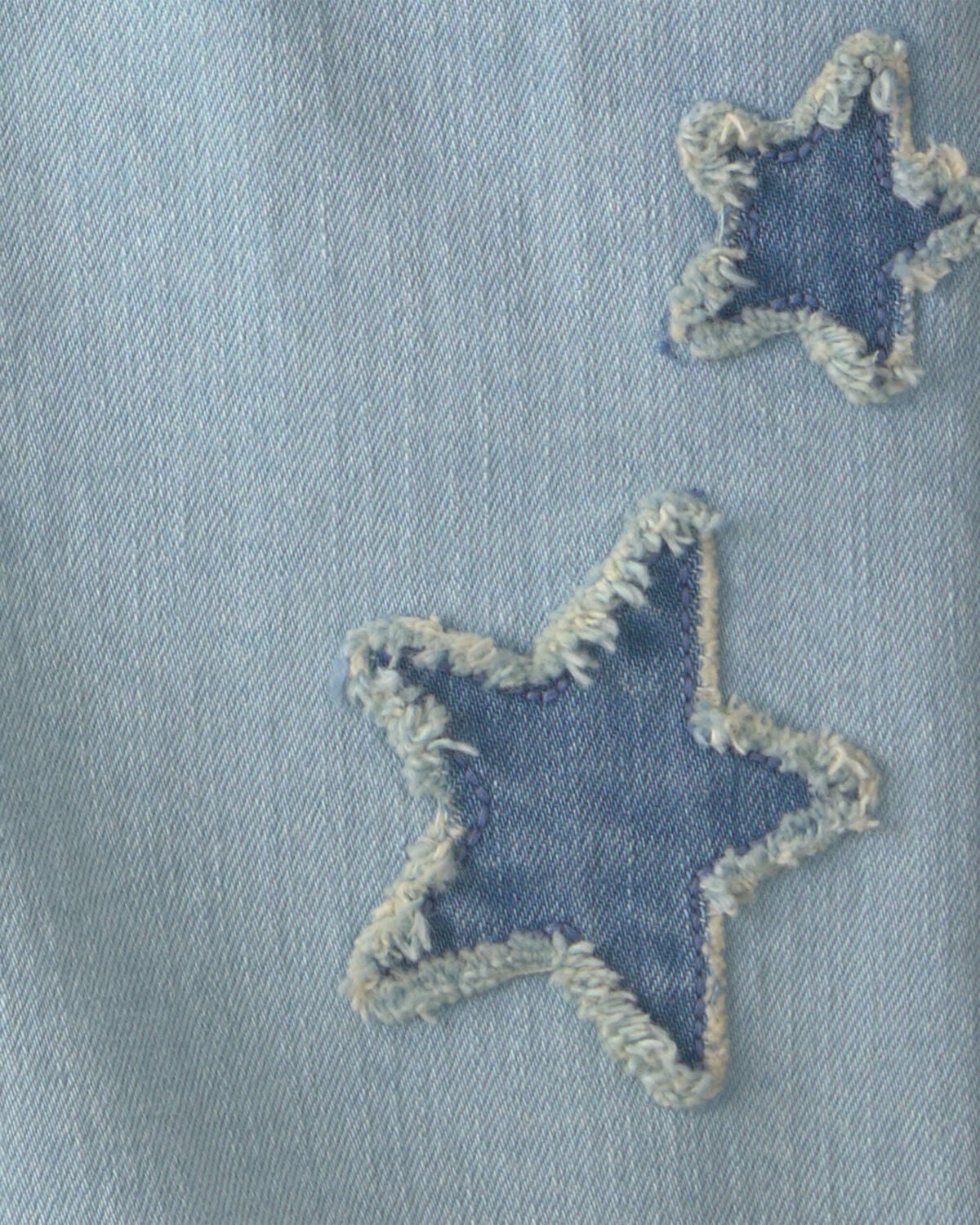 Girls Star Embellished Denim Shortall - Light Wash - Image 4