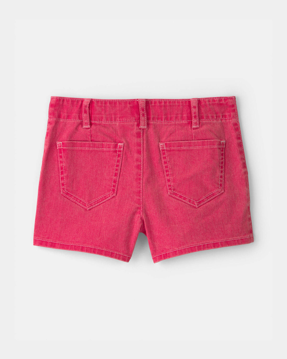 Girls Stretch Twill Shorts - Red - Image 2