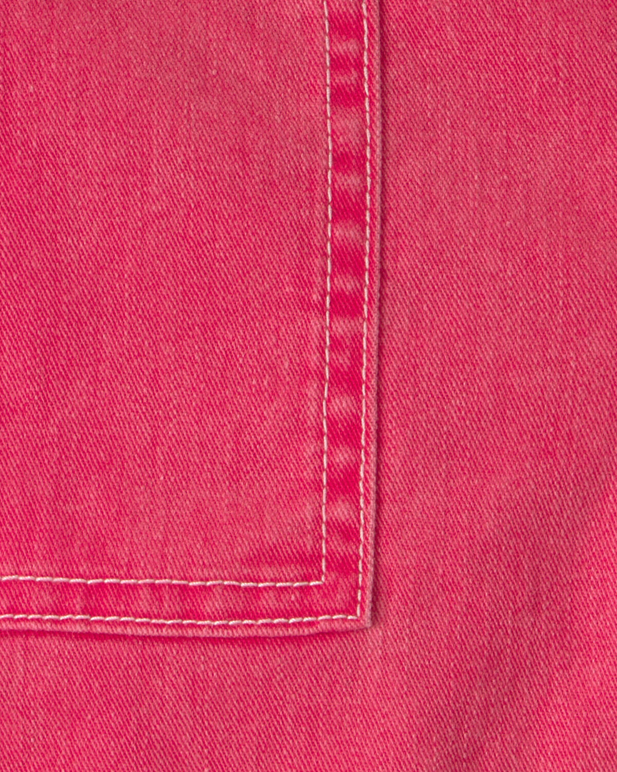 Girls Stretch Twill Shorts - Red - Image 3