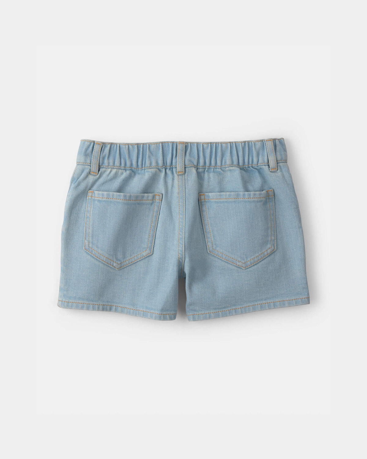 Girls Floral Denim Shorts - Light Wash - Image 2