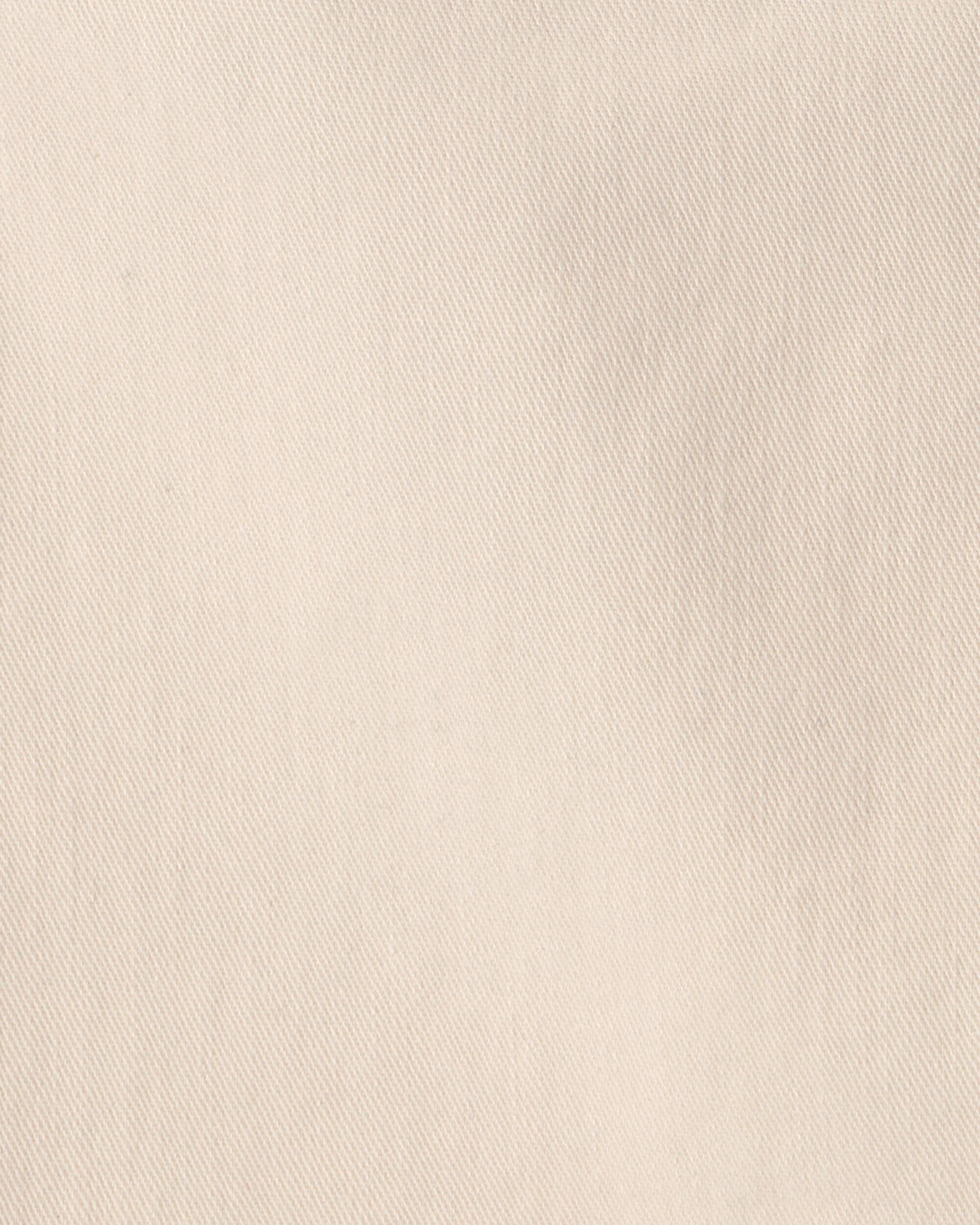 Girls Twill Baggy Shorts - Cream - Image 4
