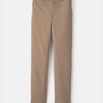 Girls Uniform Ponte Skinny Pants - Khaki