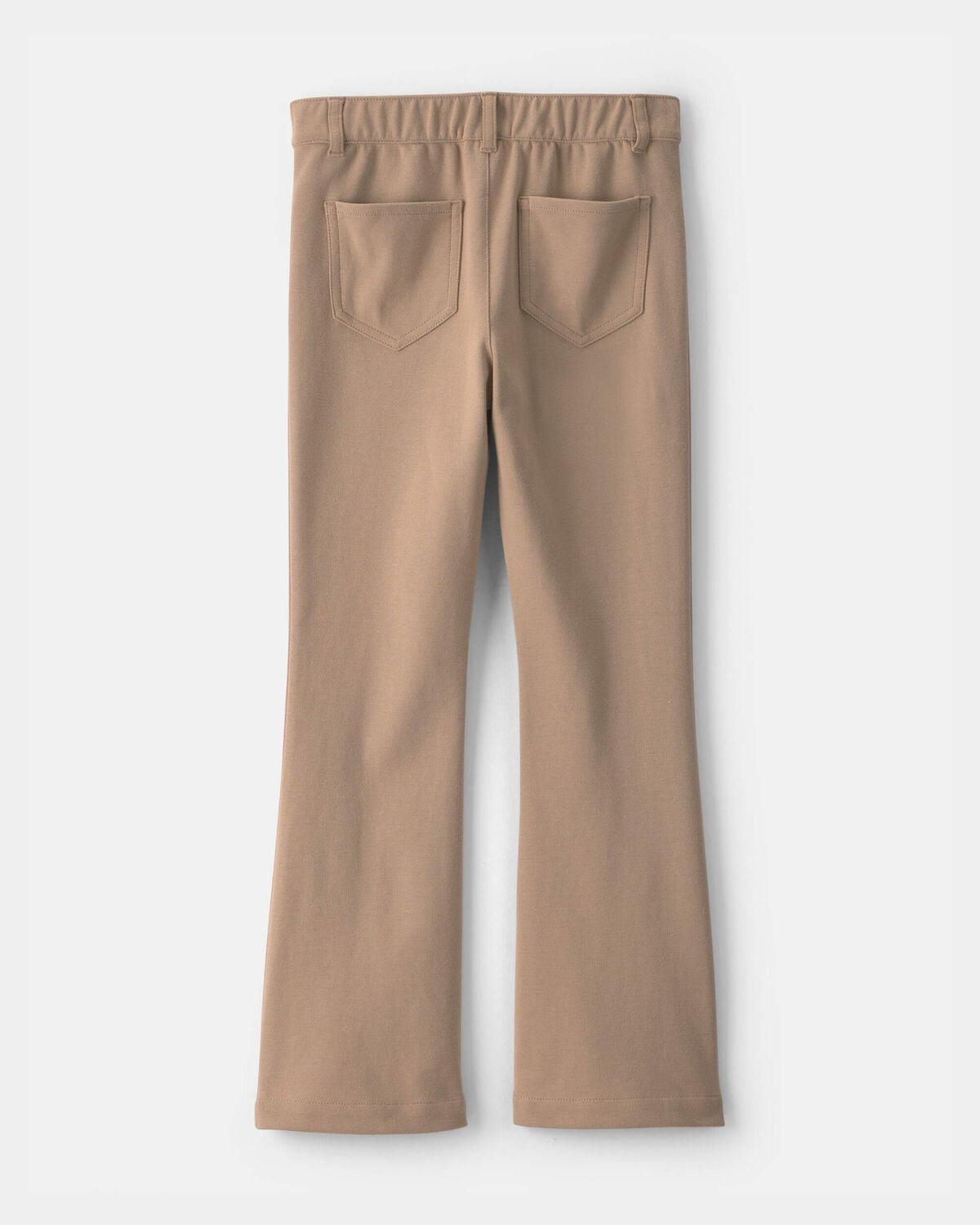 Girls Uniform Ponte Flare Pants - Khaki - Image 2
