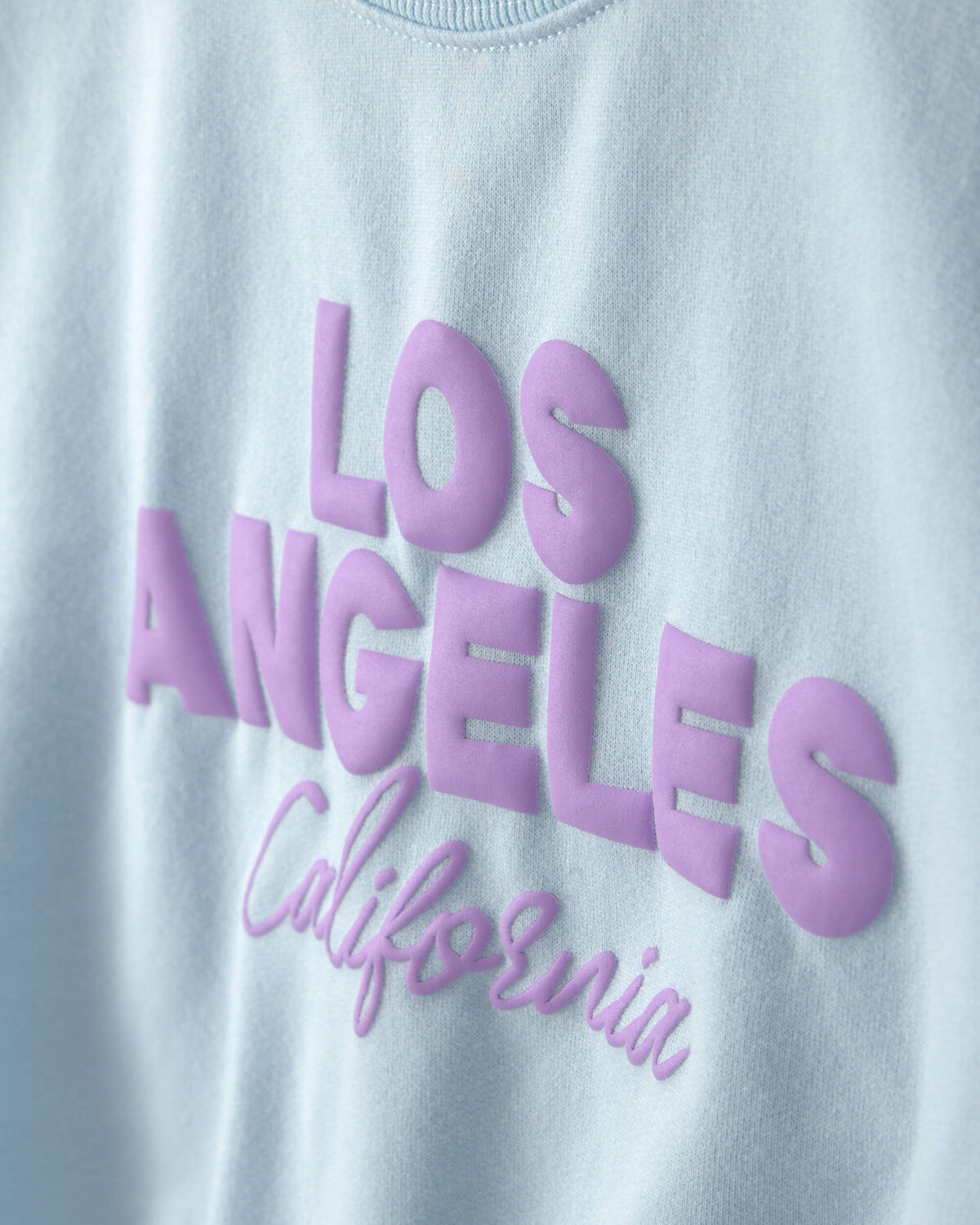 Girls 'Los Angeles' French Terry Top - Blue - Image 2