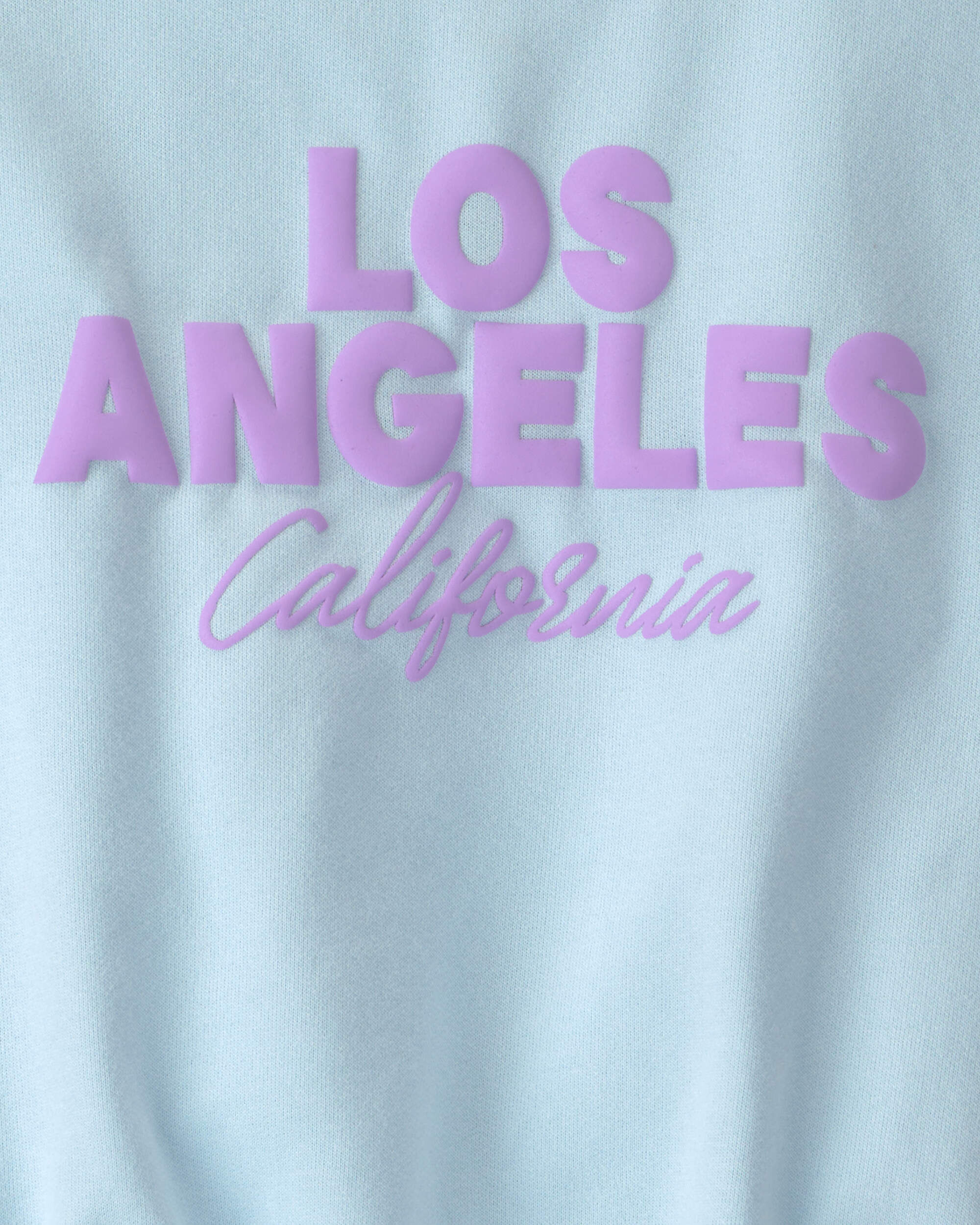 Girls 'Los Angeles' French Terry Top - Blue - Image 4