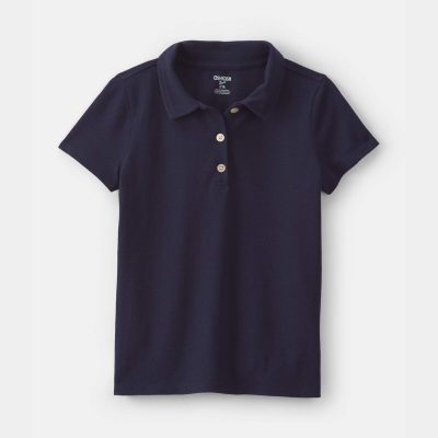 Girls Uniform Piqué Polo Shirt - Navy