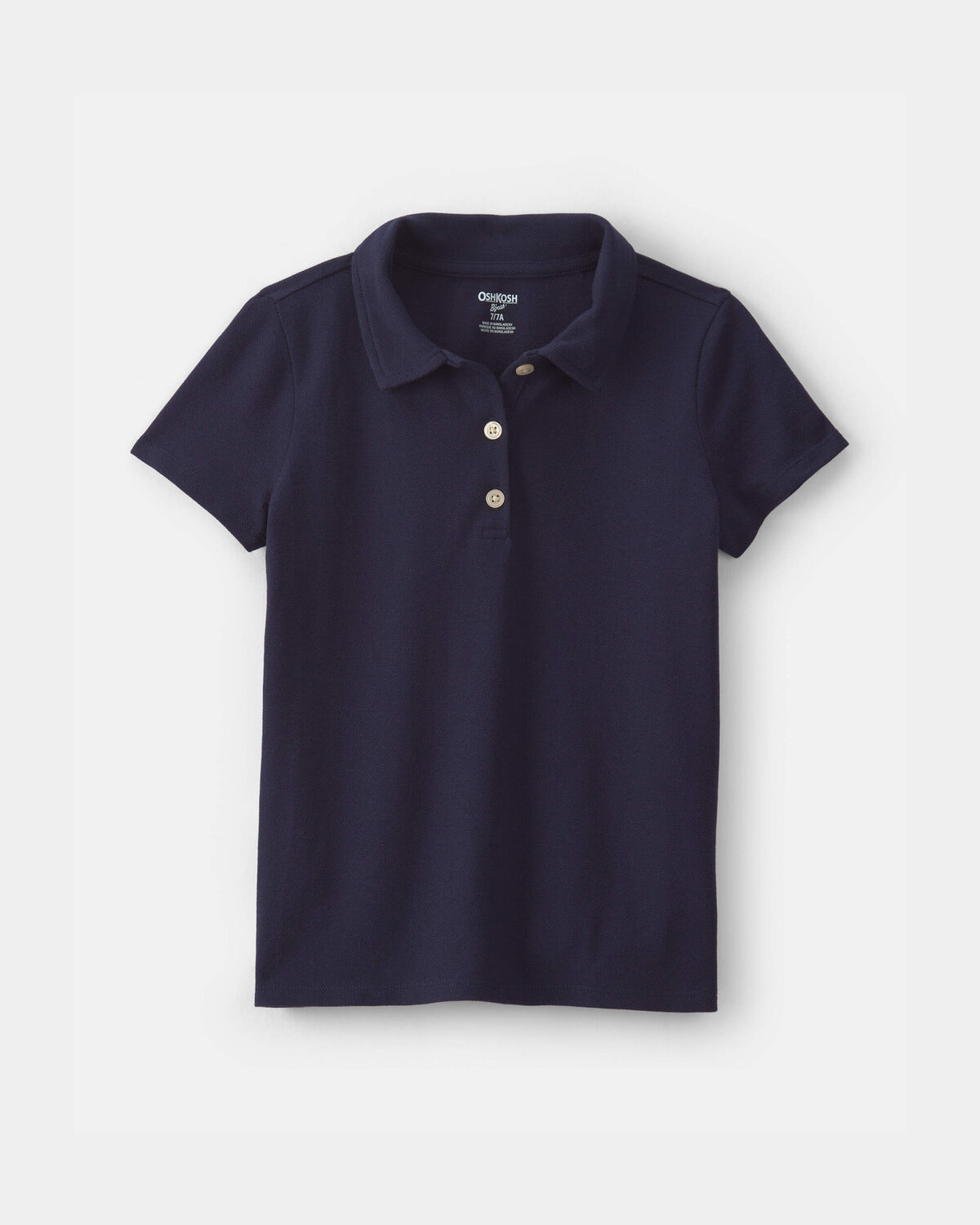 Girls Uniform Piqué Polo Shirt - Navy