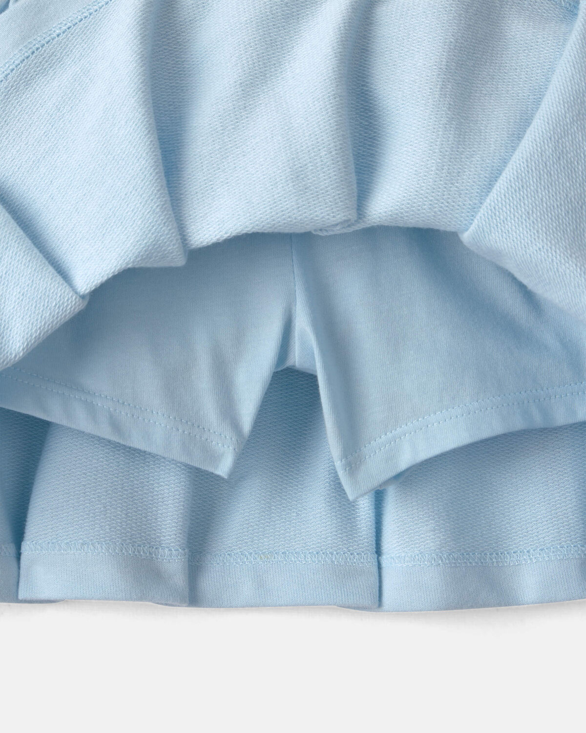 Girls French Terry Smocked Skort - Blue - Image 2