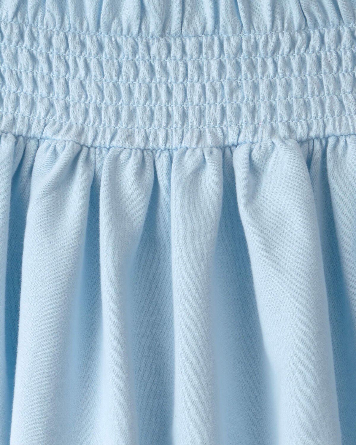 Girls French Terry Smocked Skort - Blue - Image 3
