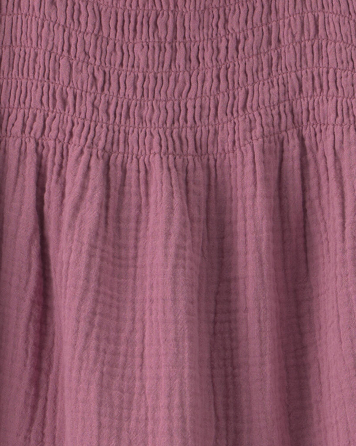 Girls Organic Cotton Smocked Gauze Dress - Image 4