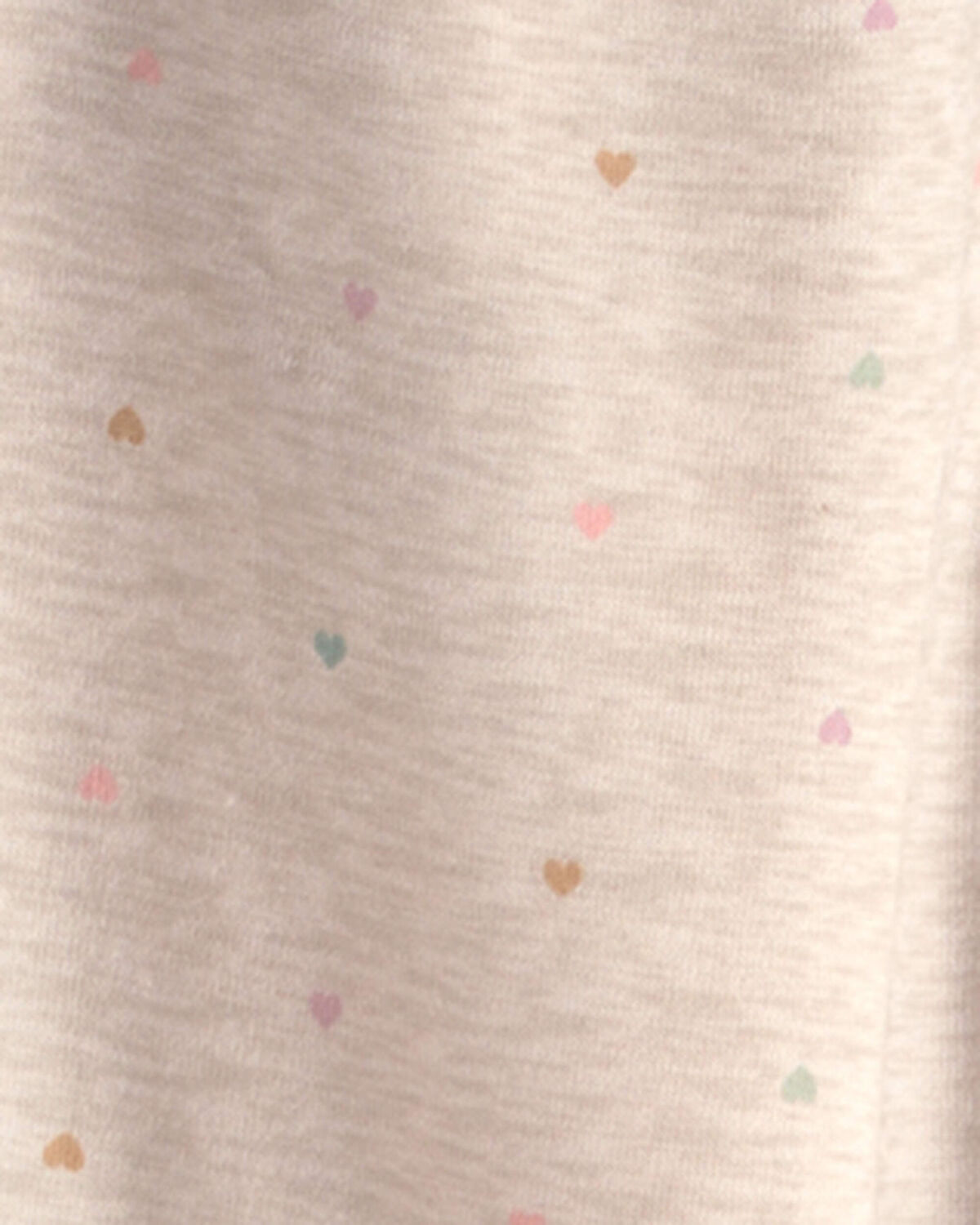 Girls Heart Drawstring Knit Joggers - Cream - Image 3