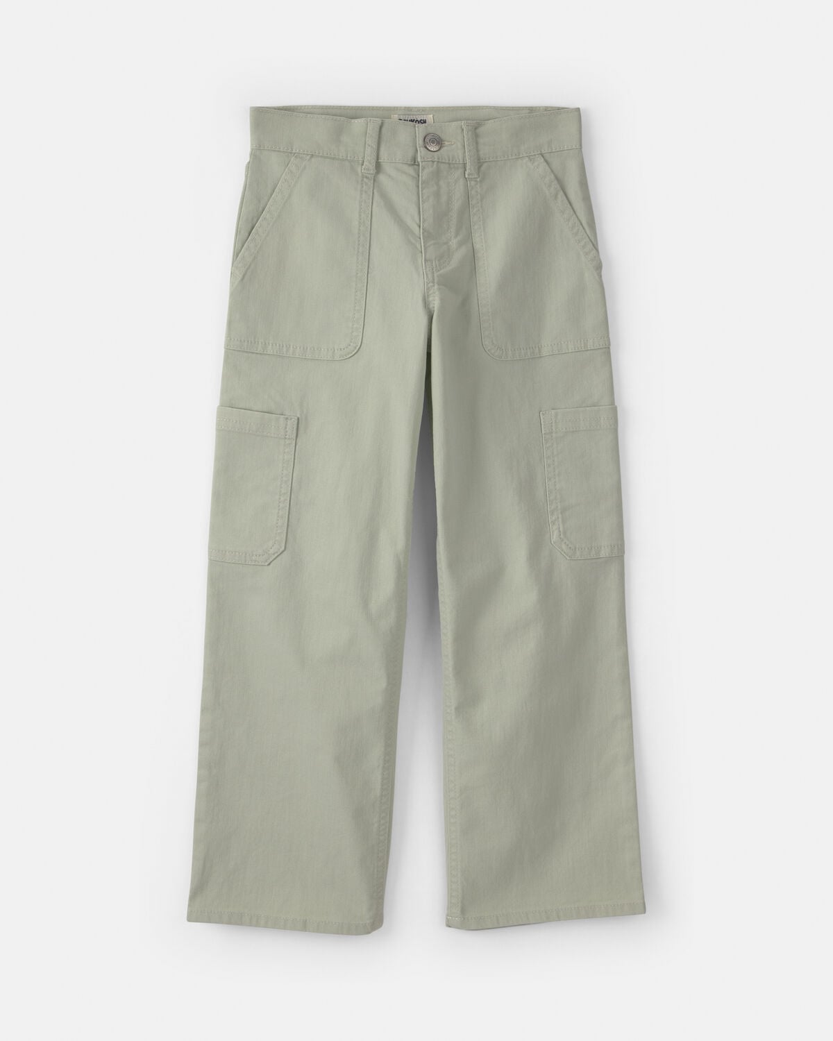 Girls Straight-Leg Cargo Pants - Green