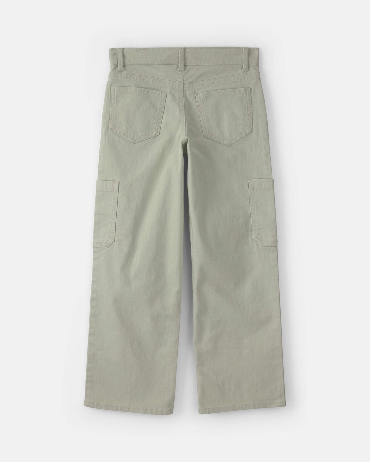 Girls Straight-Leg Cargo Pants - Green - Image 2