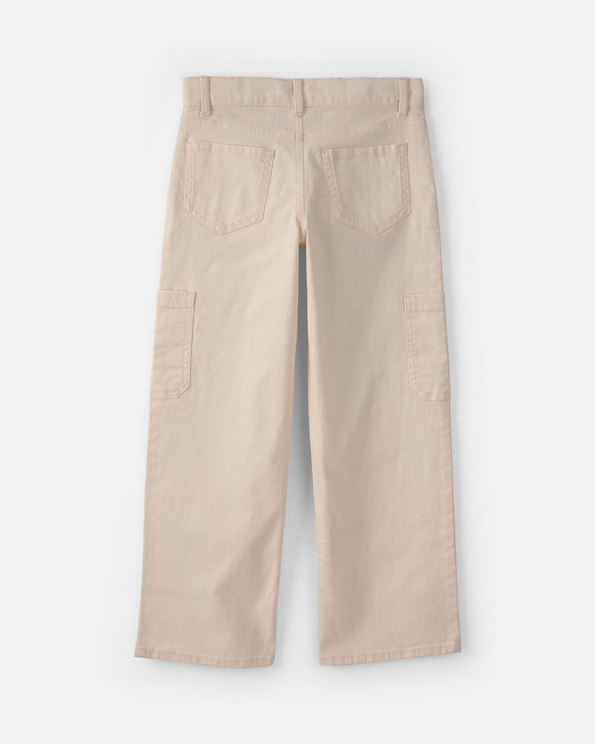 Girls Straight-Leg Cargo Pants - Cream - Image 2