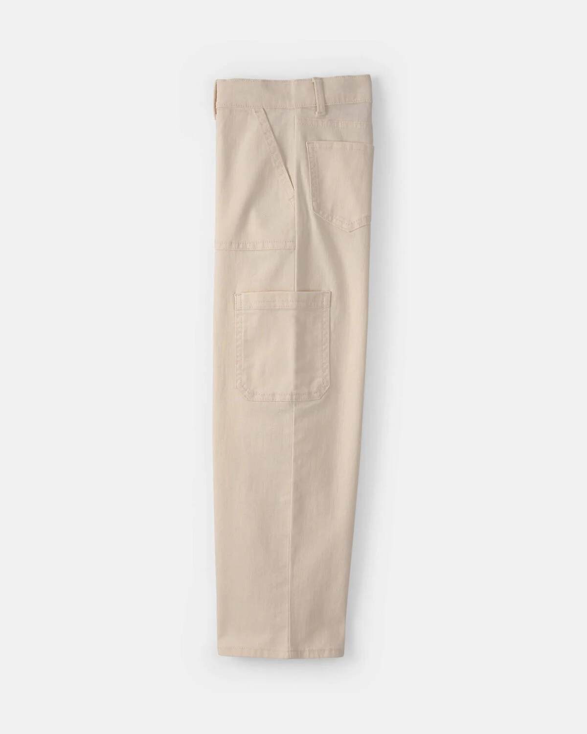 Girls Straight-Leg Cargo Pants - Cream - Image 3