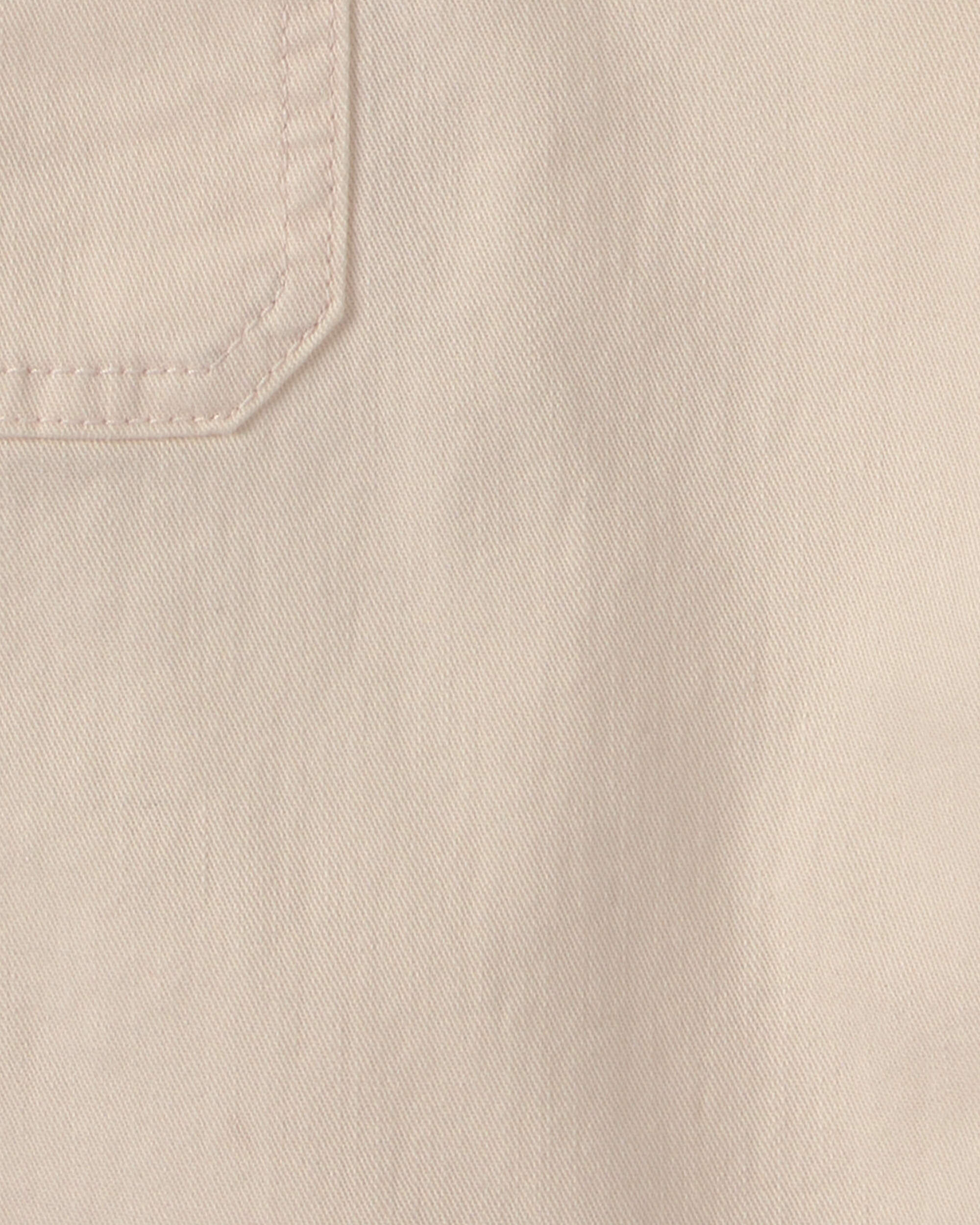 Girls Straight-Leg Cargo Pants - Cream - Image 5