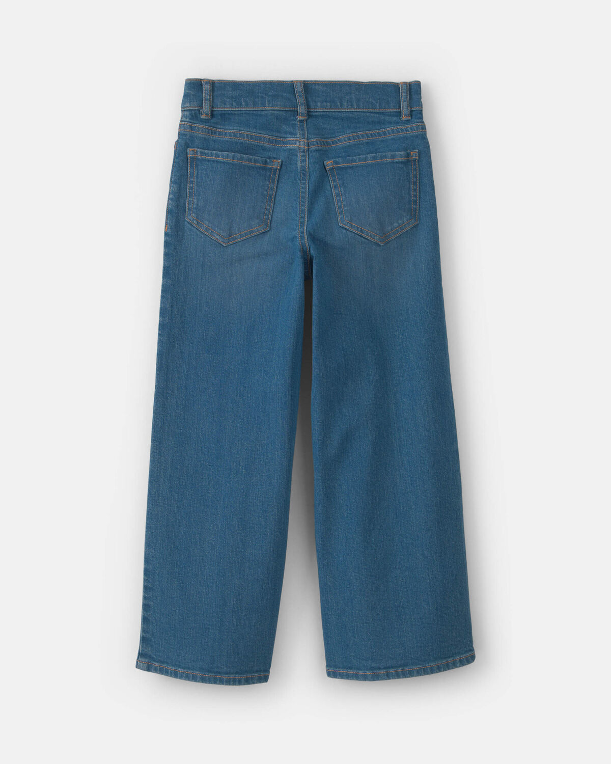 Girls Cropped Wide-Leg Jeans - Medium Wash - Image 2