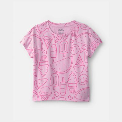 Girls Summer Treats Top - Pink